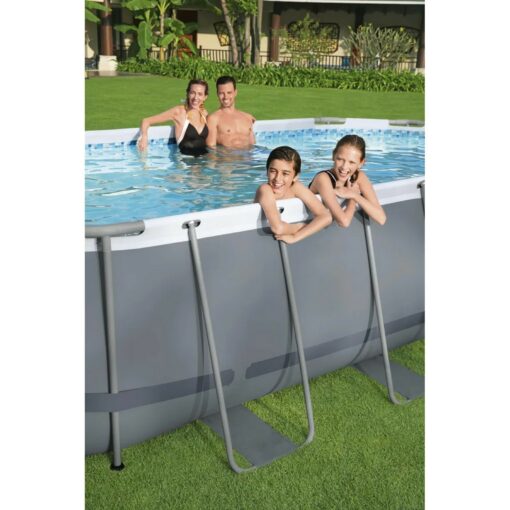 Каркасный бассейн Power Steel 427х250х100см овал,7250л, фил.-насос 2006л/ч, лест, попл 56620 Bestway — изображение 8